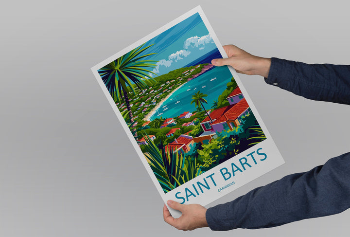 St Barts Travel Print St Barts Home Décor St Barts Art Print St Barts Wall Print For Caribbean Gift For St Barts Wall Art St Barts Poster
