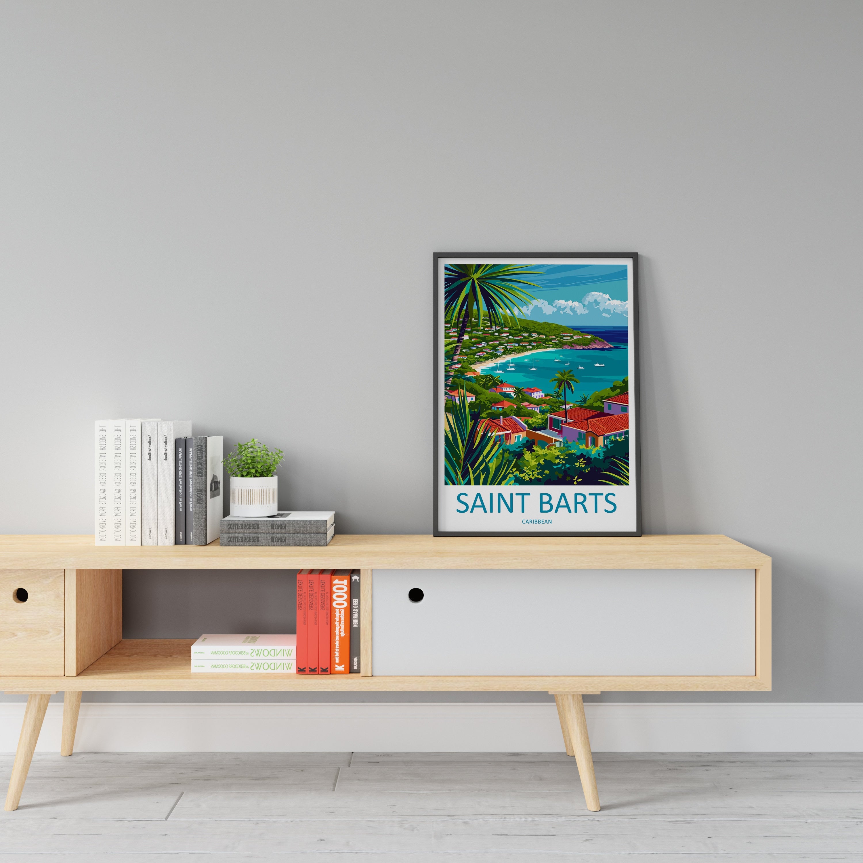 St Barts Travel Print St Barts Home Décor St Barts Art Print St Barts Wall Print For Caribbean Gift For St Barts Wall Art St Barts Poster