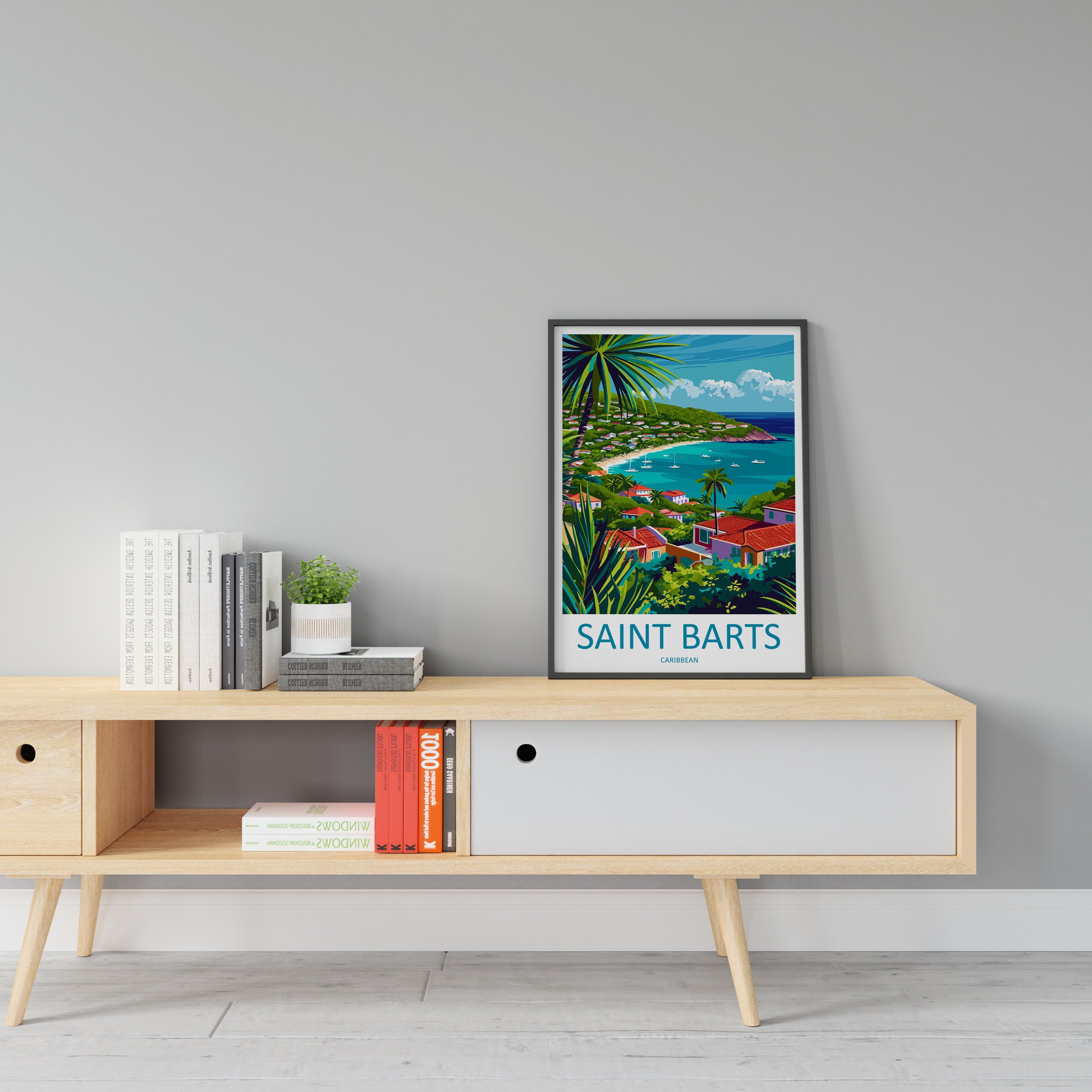 St Barts Travel Print St Barts Home Décor St Barts Art Print St Barts Wall Print For Caribbean Gift For St Barts