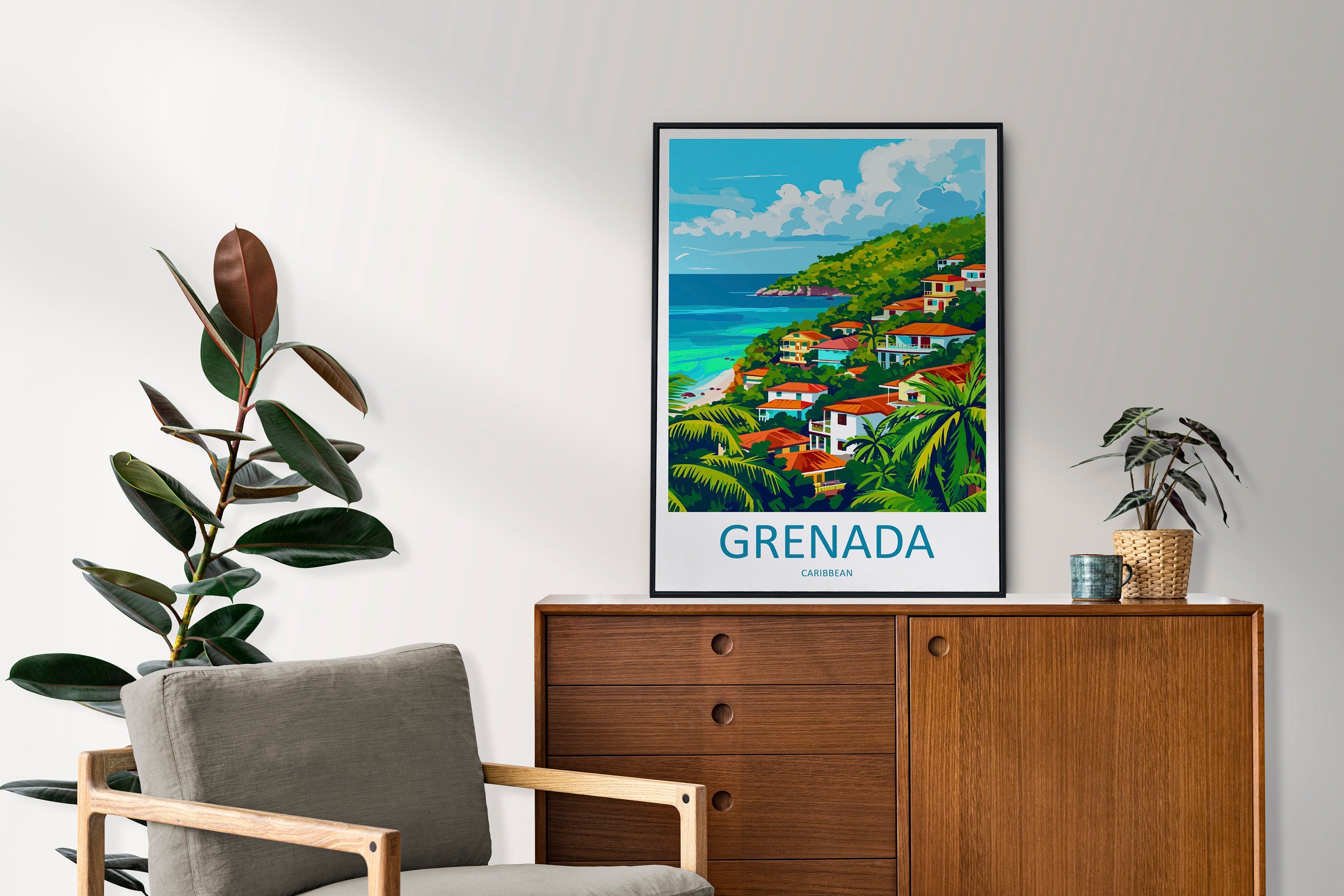 Grenada Travel Print