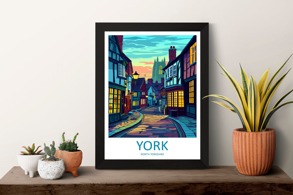York Travel Print Wall Art York Wall Hanging Home Décor York Gift Art Lovers England Art Lover Gift Print Artwork Yorkshire Art