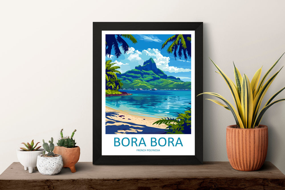 Bora Bora Travel Print Wall Art Bora Bora Wall Hanging Home Décor Bora Bora Gift Art Lovers French Polynesia Art Lover Gift Bora Bora Gift