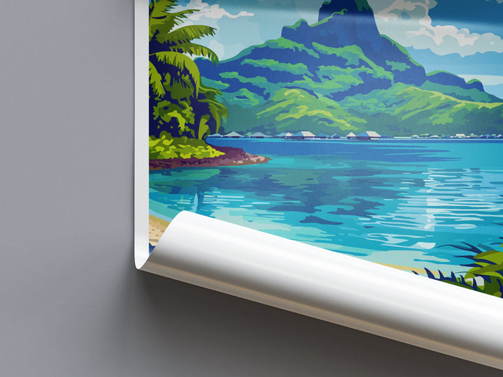 Bora Bora Travel Print Wall Art Bora Bora Wall Hanging Home Décor Bora Bora Gift Art Lovers French Polynesia Art Lover Gift Bora Bora Gift