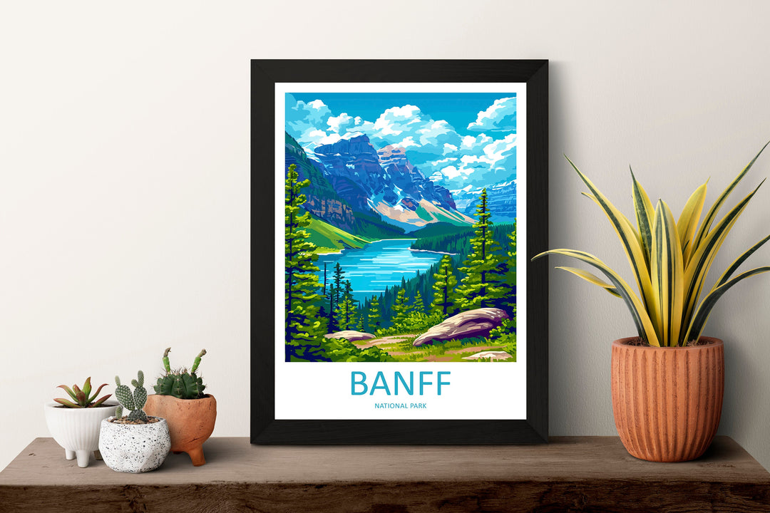 Banff National Park Travel Print Wall Art Banff Wall Hanging Home Décor Banff Gift Art Lovers Canada Art Lover Gift