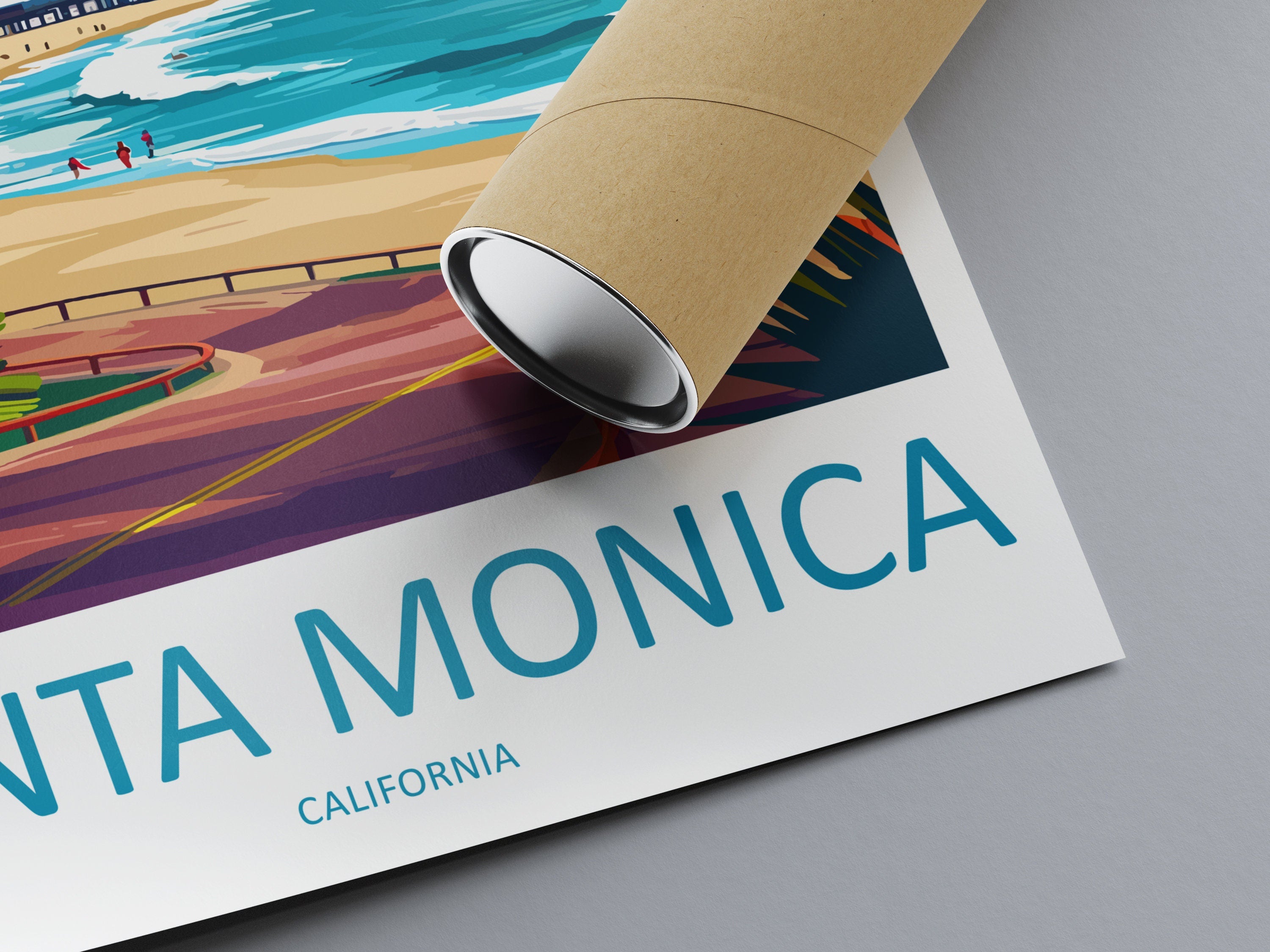 Santa Monica Travel Print