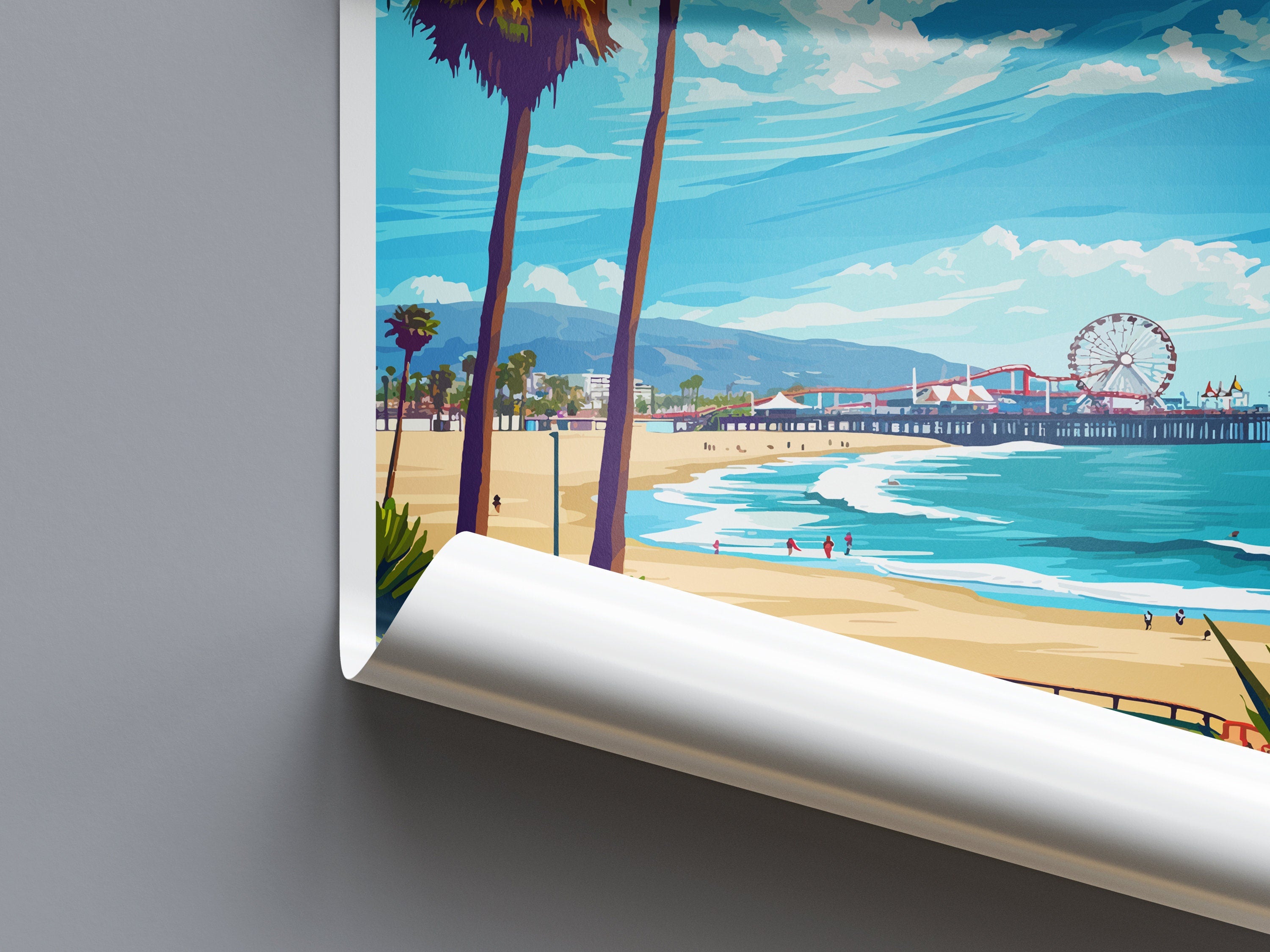 Santa Monica Travel Print