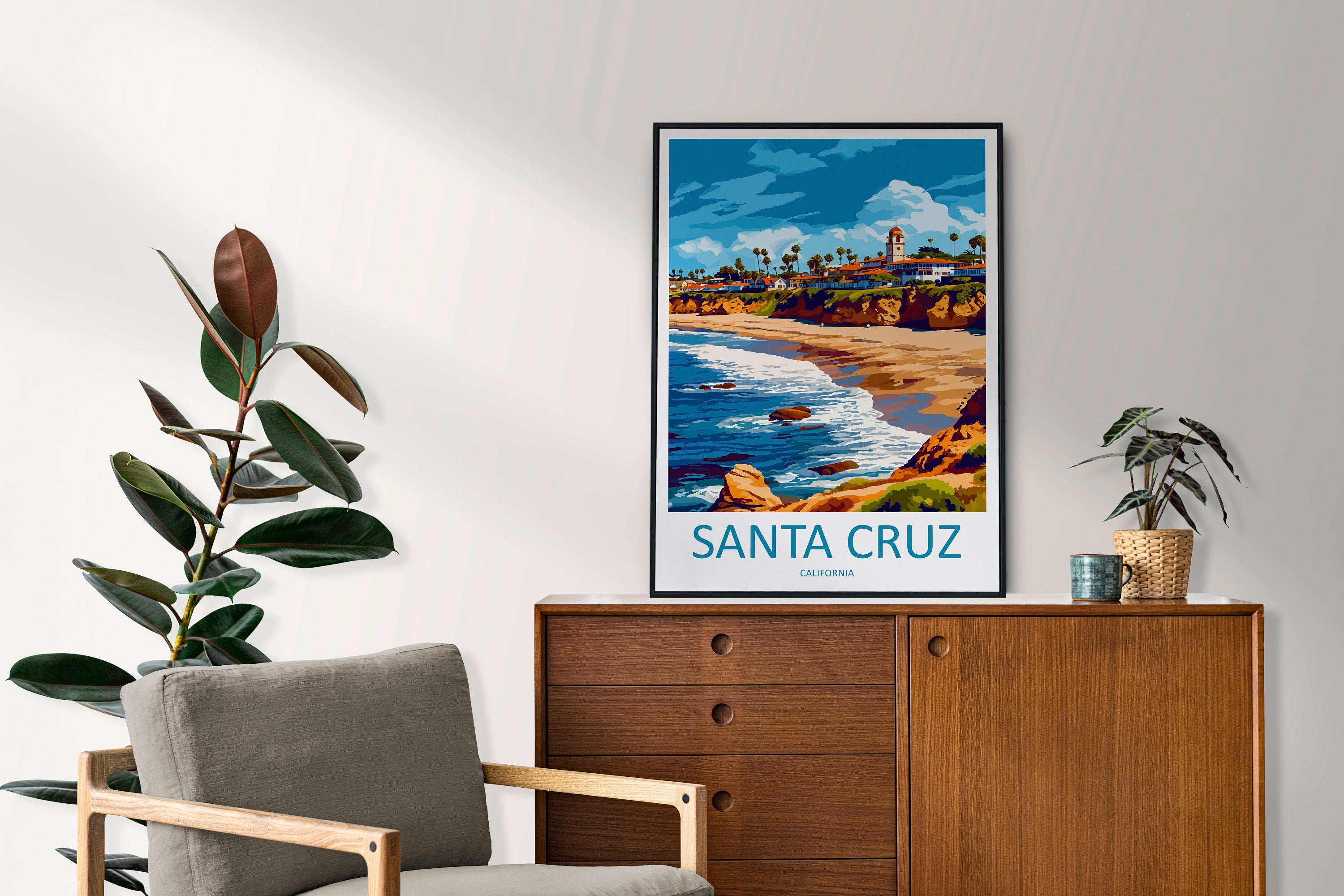 Santa Cruz Travel Print