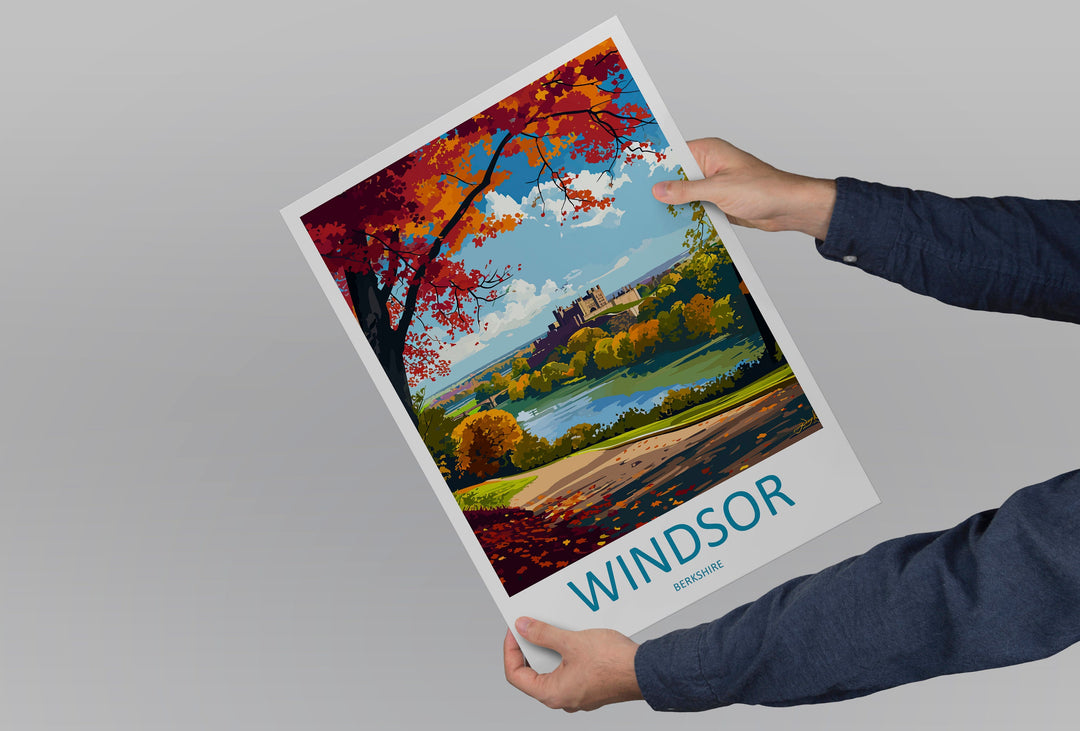 Windsor Travel Print Wall Art Windsor Wall Hanging Home Décor Windsor Gift Art Lovers Scotland Art Lover Gift Castle