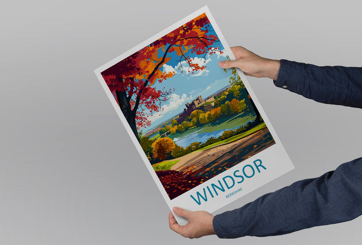 Windsor Travel Print Wall Art Windsor Wall Hanging Home Décor Windsor Gift Art Lovers Scotland Art Lover Gift Castle
