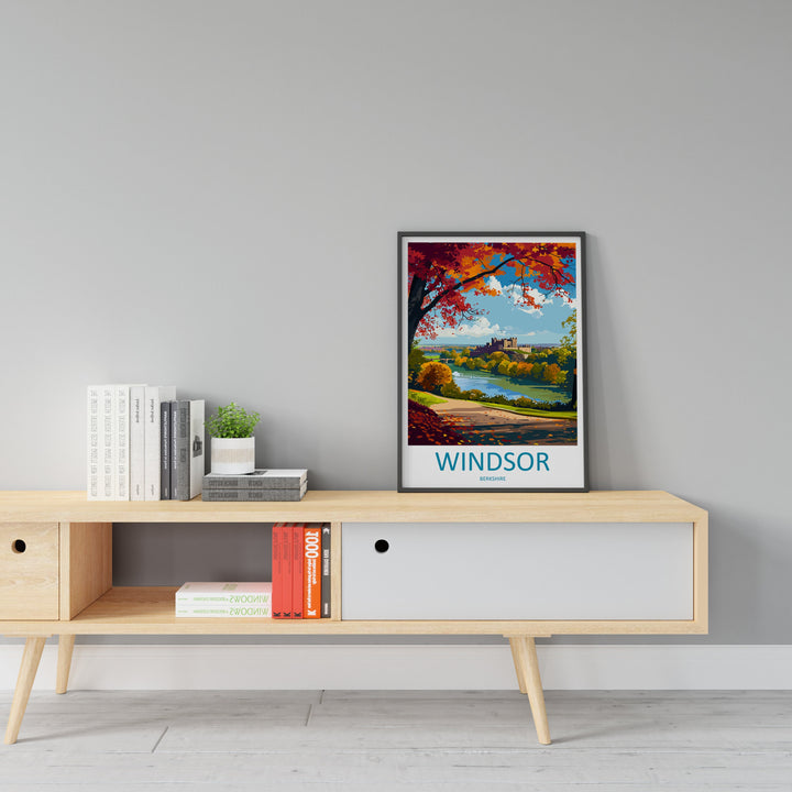 Windsor Travel Print Wall Art Windsor Wall Hanging Home Décor Windsor Gift Art Lovers Scotland Art Lover Gift Castle