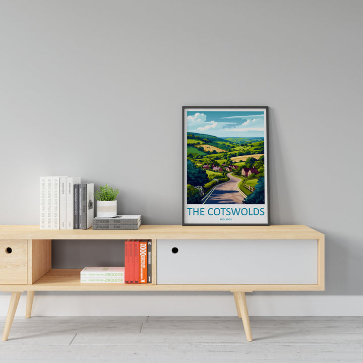 Cotswolds Print Cotswolds Home Decor Landscape Art Print Cotswolds Wall Art for England Enthusiast Gift Wall Hanging Cotswolds UK Poster Art