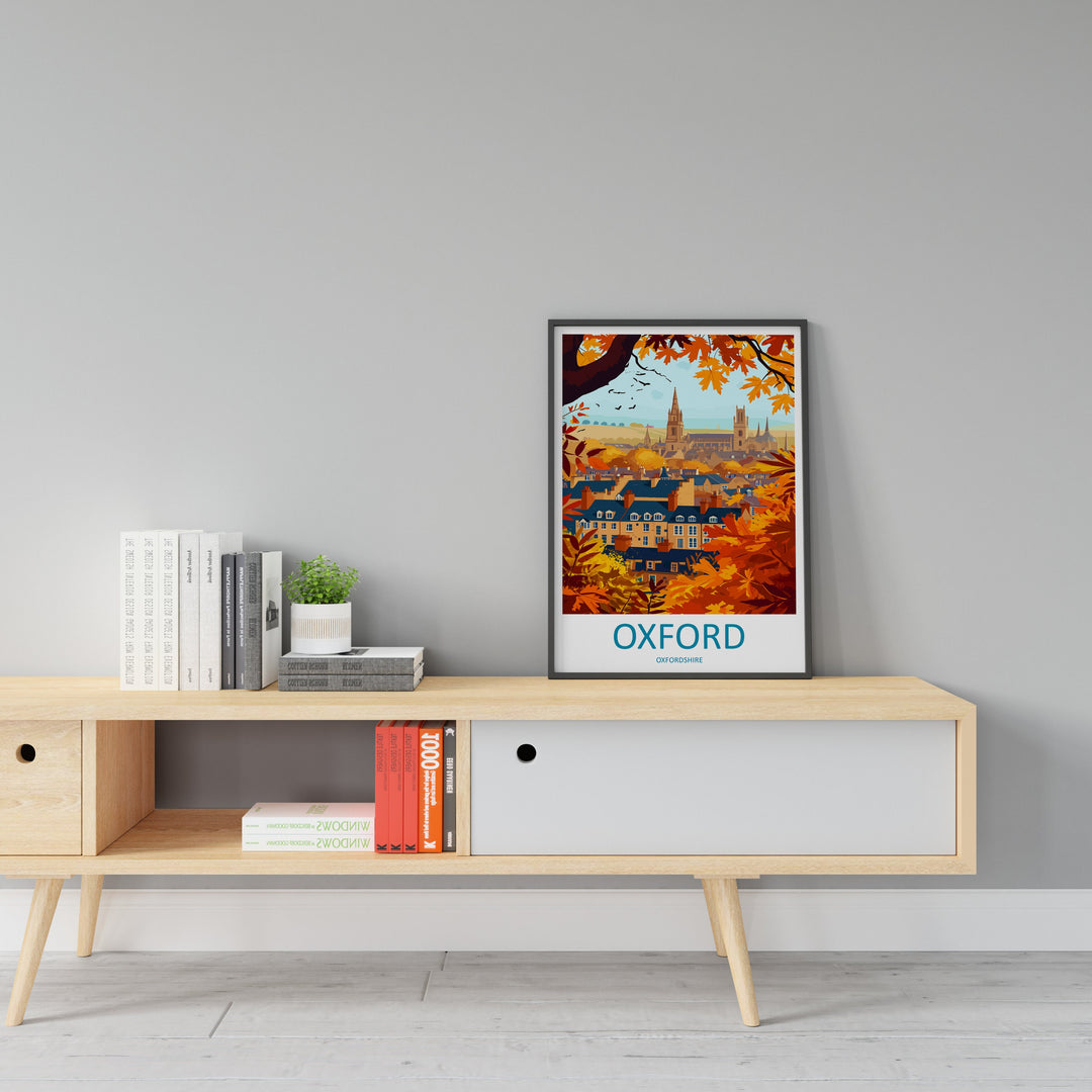 Oxford Travel Print Wall Art Oxford Wall Hanging Home Décor Oxford Gift Art Lovers England Art Lover Gift Poster Oxford Art Oxford Poster