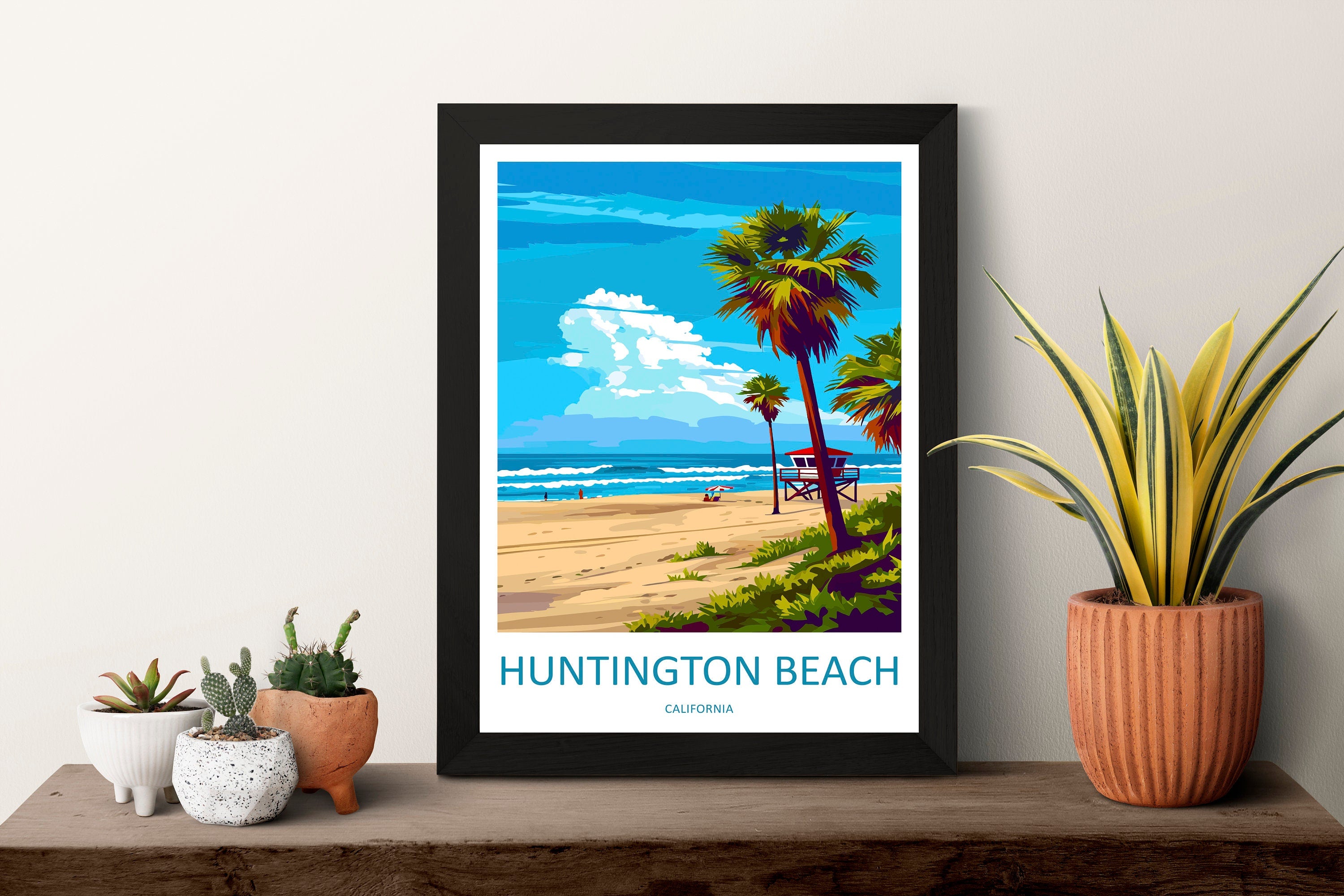 Huntington Beach Travel Print