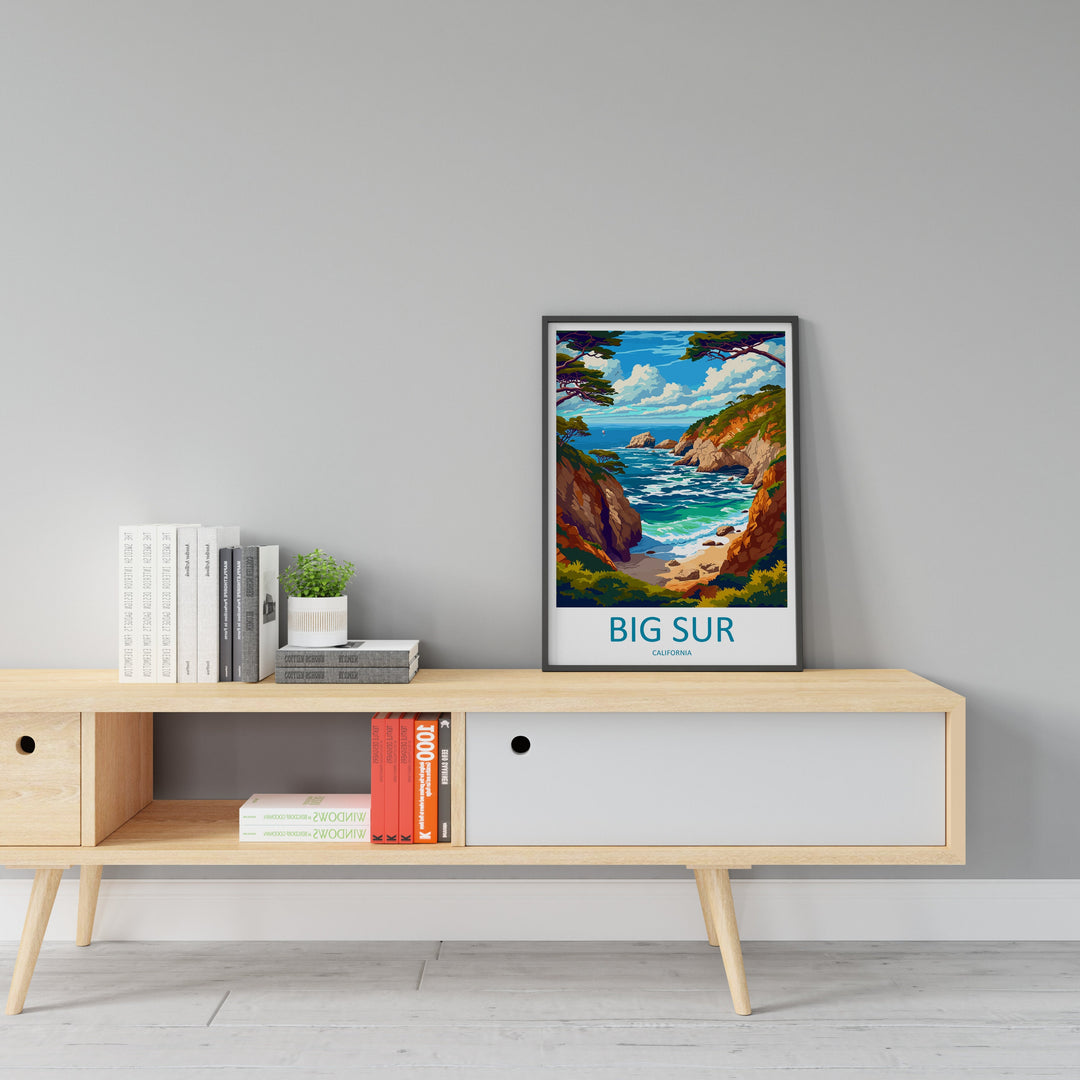 Big Sur National Park Travel Print Wall Art Big Sur Wall Hanging Home Décor Big Sur Gift Art Lovers California Lover Gift Big Sur Poster