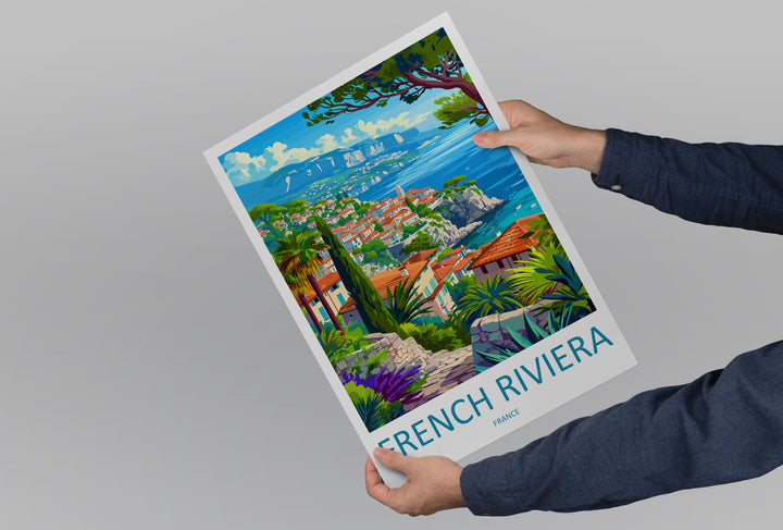 French Riviera Print French Riviera Home Decor Cityscape Art Print Wall Art Travel Enthusiast Gift Wall Hanging Saint-Tropez France