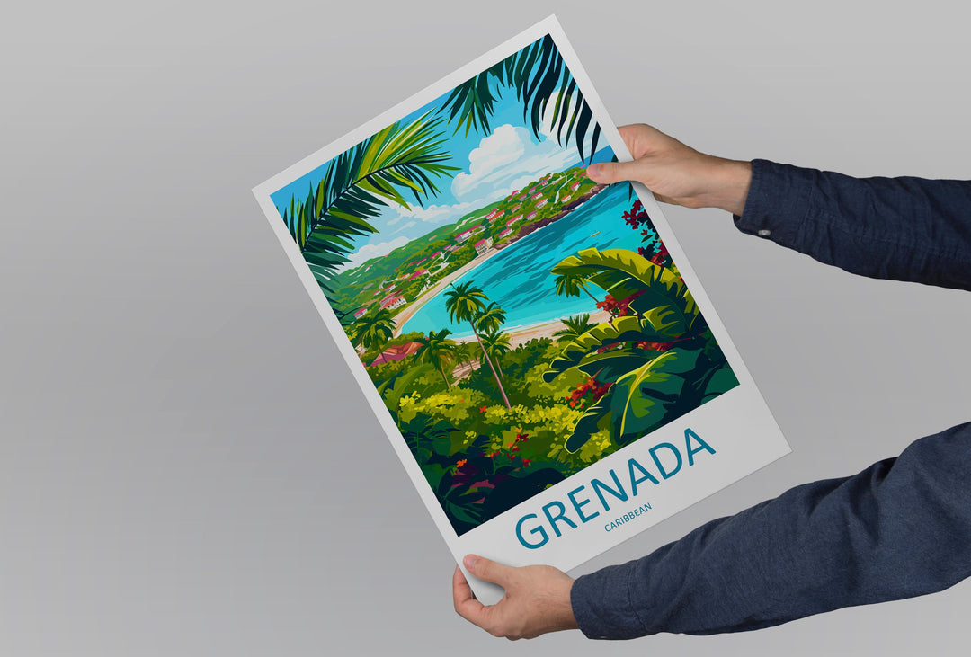 Grenada Travel Print Wall Art Grenada Wall Hanging Home Décor Grenada Gift Art Lovers Wall Art Caribbean Travel Print Poster Gift