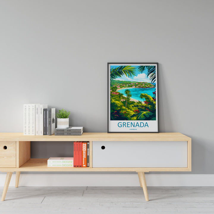 Grenada Travel Print Wall Art Grenada Wall Hanging Home Décor Grenada Gift Art Lovers Wall Art Caribbean Travel Print Poster Gift