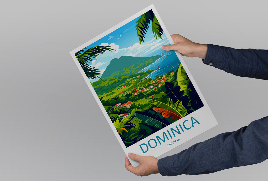 Dominica Travel Print Wall Art Dominica Wall Hanging Home Décor Dominica Gift Art Lovers Wall Art Caribbean Travel Print Poster Gift