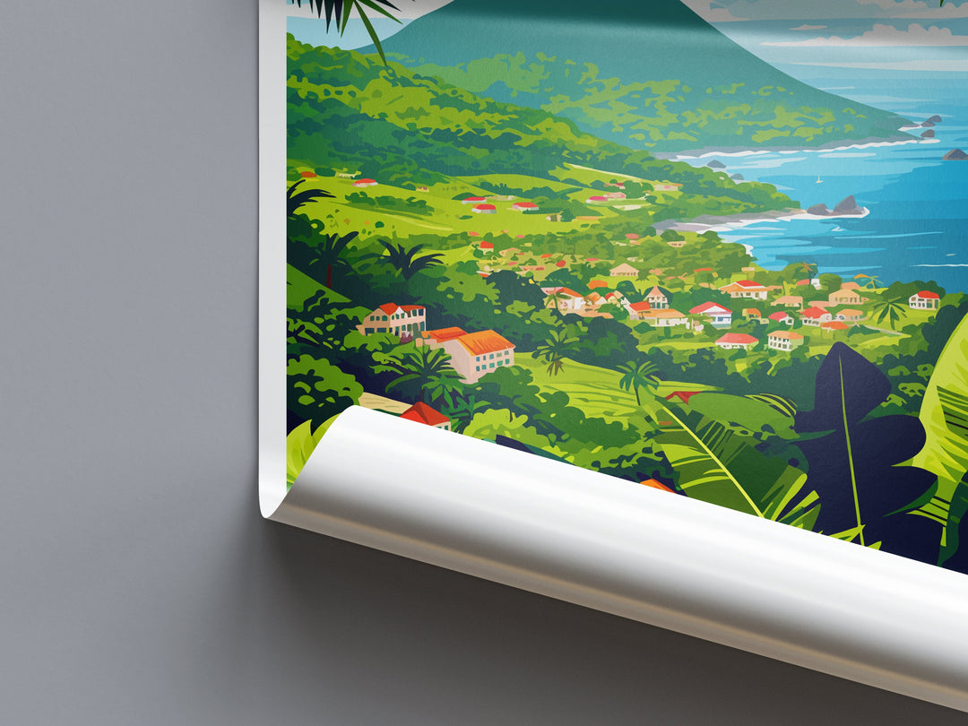 Dominica Travel Print Wall Art Dominica Wall Hanging Home Décor Dominica Gift Art Lovers Wall Art Caribbean Travel Print Poster Gift