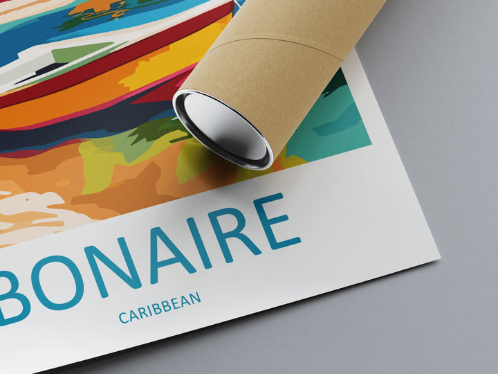 Bonaire Travel Print Wall Art Bonaire Wall Hanging Home Décor Bonaire Gift Art Lovers Wall Art Caribbean Travel Print Poster