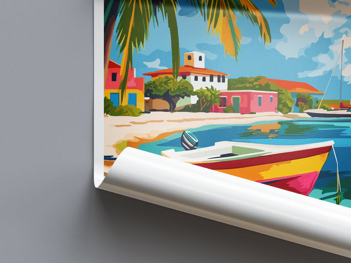 Bonaire Travel Print Wall Art Bonaire Wall Hanging Home Décor Bonaire Gift Art Lovers Wall Art Caribbean Travel Print Poster