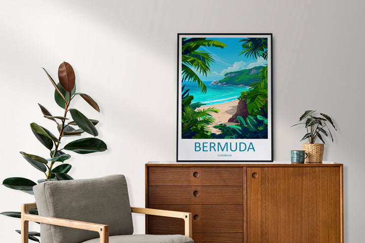 Bermuda Travel Print Wall Art Bermuda Wall Hanging Home Décor Bermuda Gift Art Lovers Wall Art Caribbean Travel Print Bermuda Decor