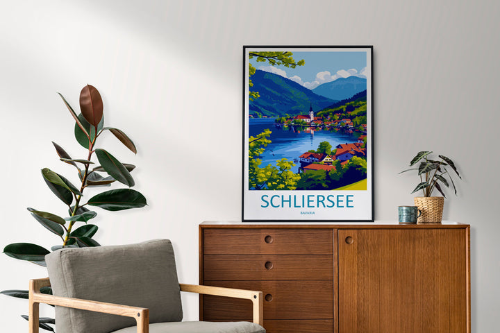Schliersee Lake Travel Print Wall Art Schliersee Wall Hanging Home Décor Schliersee Gift Art Lovers Germany Art Lover Schliersee Lake