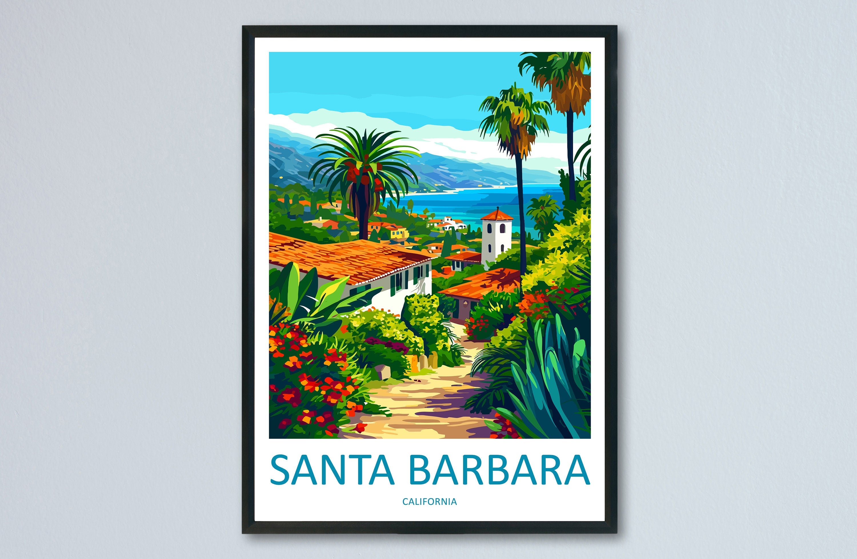 Santa Barbara Travel Print