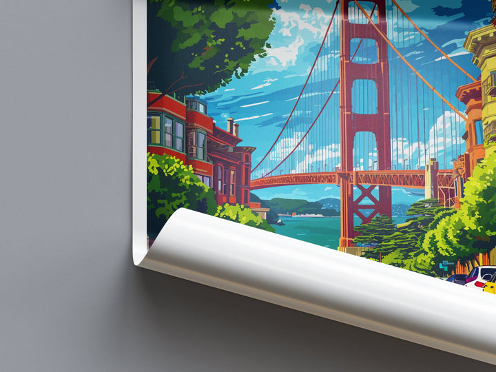 San Francisco Golden Gate Travel Print Wall Art San Francisco Wall Hanging Home Décor San Francisco Gift Art Lovers California Art Lover
