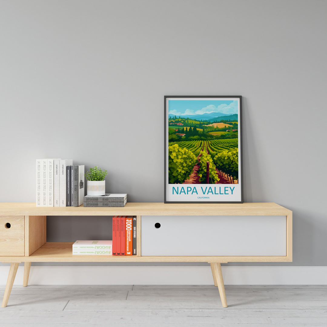 Napa Valley Travel Print Wall Art Napa Valley Wall Hanging Home Décor Napa Valley Gift Art Lovers California Art Lover Gift Napa Valley