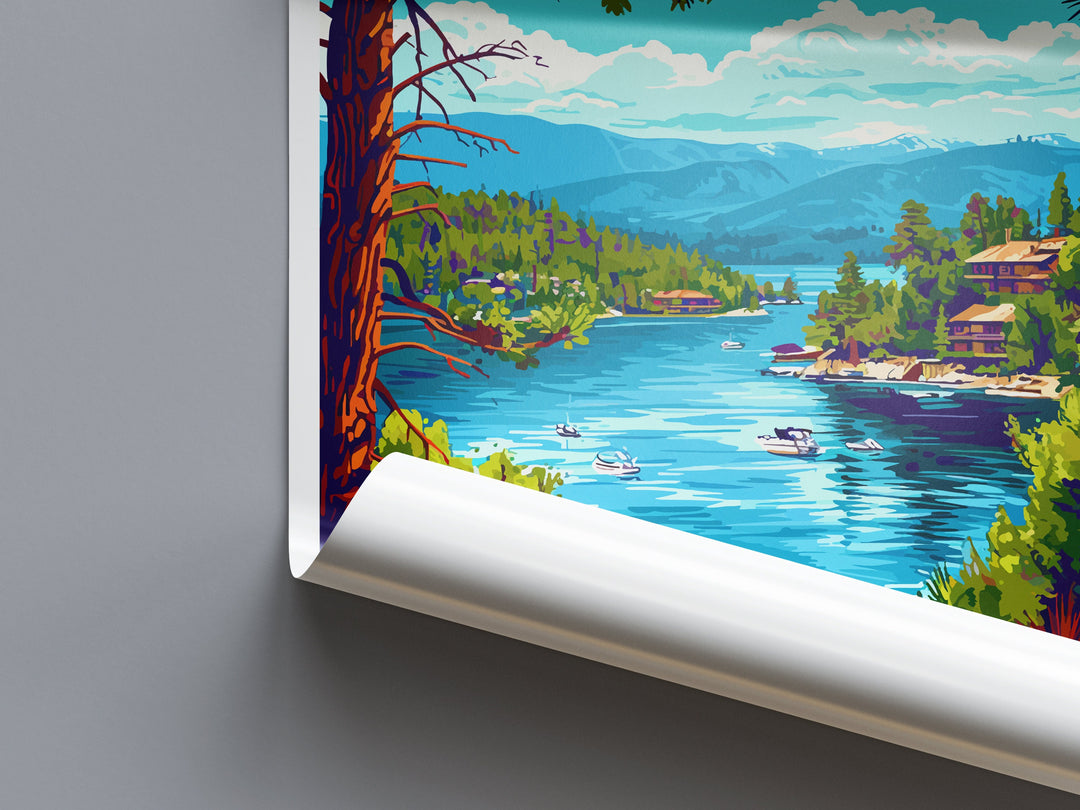Lake Arrowhead Travel Print Wall Art Lake Arrowhead Wall Hanging Home Décor Lake Arrowhead Gift Art Lovers California Art Lover Gift
