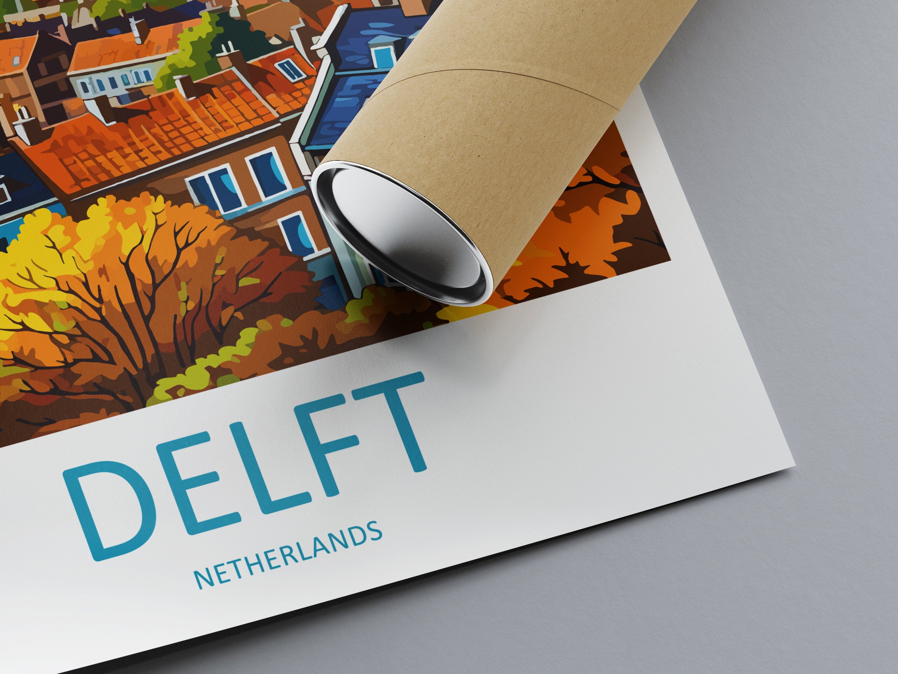 Delft Travel Print Delft Home Décor Delft Art Print Delft Wall Print For Netherlands Delft Gift For Delft