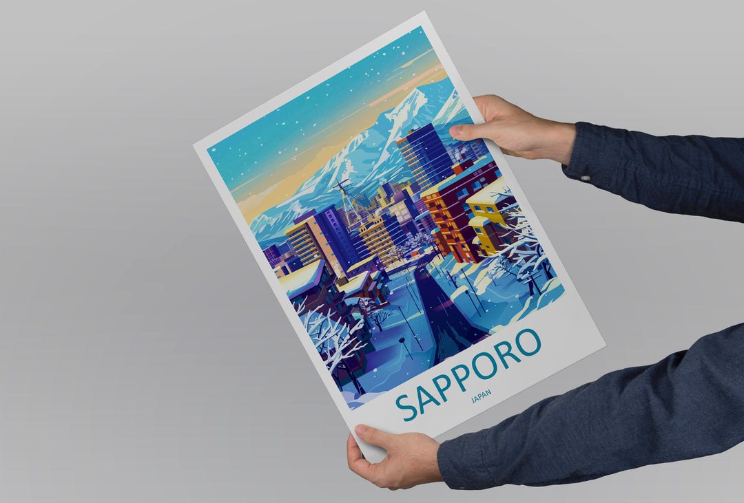 Sapporo Travel Print Wall Art Sapporo Wall Hanging Home Décor Sapporo Gift Art Lovers Japan Art Lover Gift Japan Travel Gift