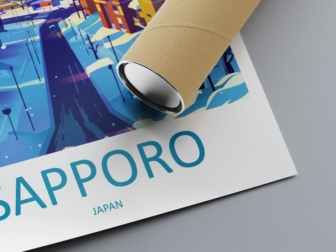 Sapporo Travel Print Wall Art Sapporo Wall Hanging Home Décor Sapporo Gift Art Lovers Japan Art Lover Gift Japan Travel Gift