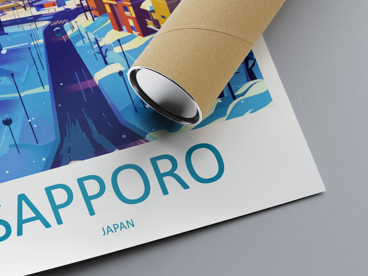 Sapporo Travel Print Wall Art Sapporo Wall Hanging Home Décor Sapporo Gift Art Lovers Japan Art Lover Gift Japan Travel Gift