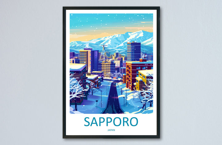 Sapporo Travel Print Wall Art Sapporo Wall Hanging Home Décor Sapporo Gift Art Lovers Japan Art Lover Gift Japan Travel Gift