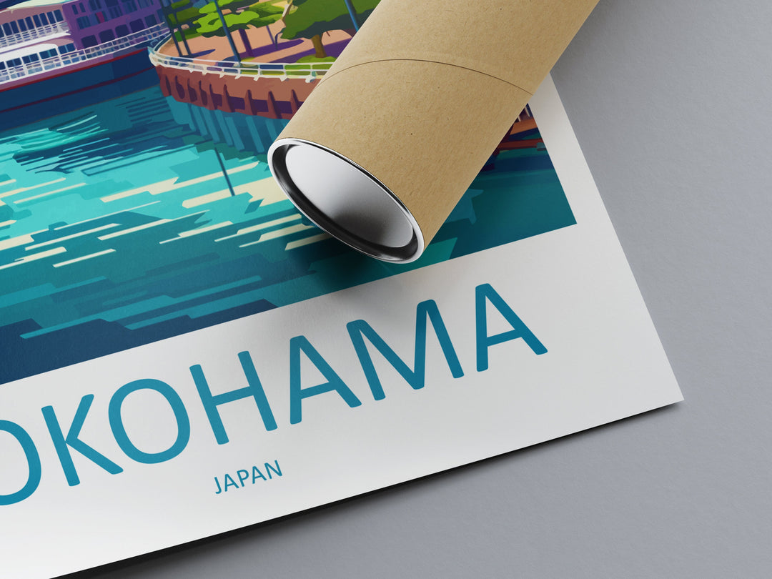 Yokohama Travel Print Wall Art Yokohama Wall Hanging Home Décor Japan Gift Art Lovers Yokohama Art Lover Gift Yokohama Travel Gift