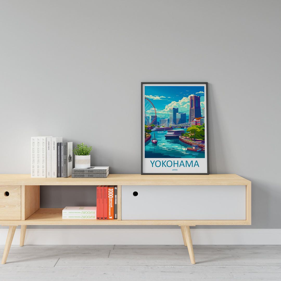 Yokohama Travel Print Wall Art Yokohama Wall Hanging Home Décor Japan Gift Art Lovers Yokohama Art Lover Gift Yokohama Travel Gift