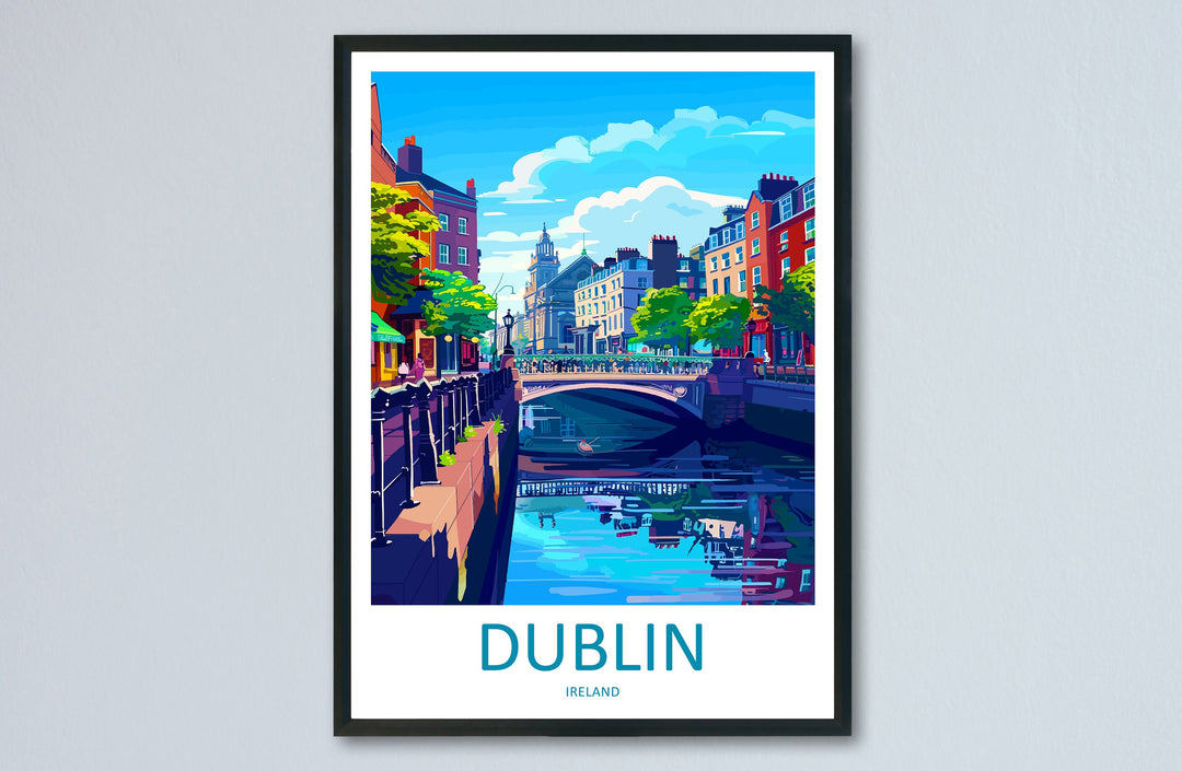 Dublin Skyline Print Dublin Home Decor Skyline City Art Print Dublin Wall Art for Ireland Enthusiast Gift Wall Hanging Dublin Ireland Print