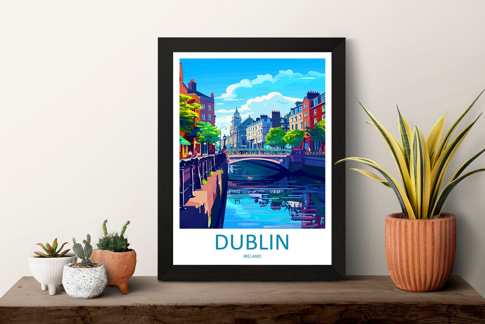 Dublin Skyline Print Dublin Home Decor Skyline City Art Print Dublin Wall Art for Ireland Enthusiast Gift Wall Hanging Dublin Ireland Print