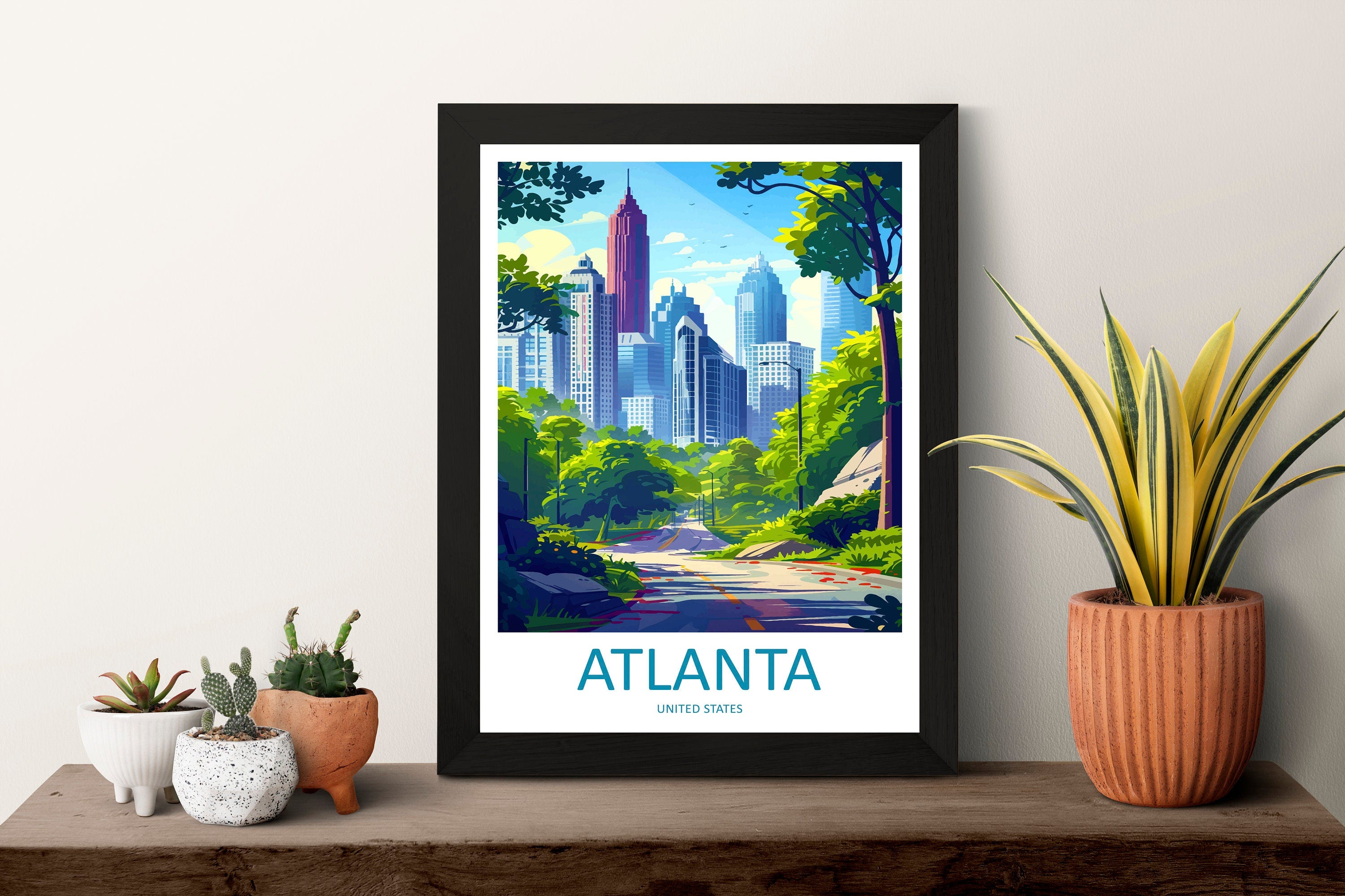 Atlanta Travel Print Atlanta Home Décor Georgia Art Print Atlanta Wall Print For Atlanta Gift Wall Hanging Atlanta Artwork Décor