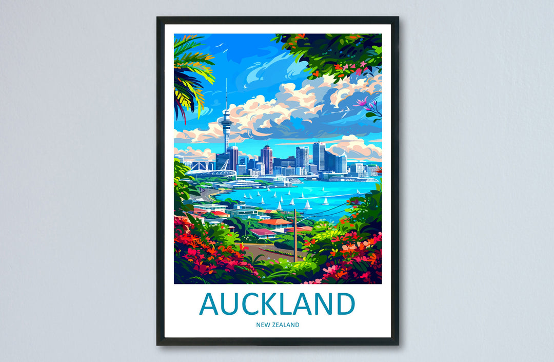 Auckland Travel Print Wall Art Auckland Wall Hanging Home Décor Auckland Gift Art Lovers New Zealand Art Lover Gift Print Auckland Wall Art