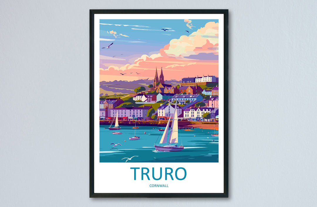 Truro Travel Print Wall Art Truro Wall Hanging Home Décor Truro Gift Art Lovers England Art Lover Gift Truro Art Poster For UK Lovers