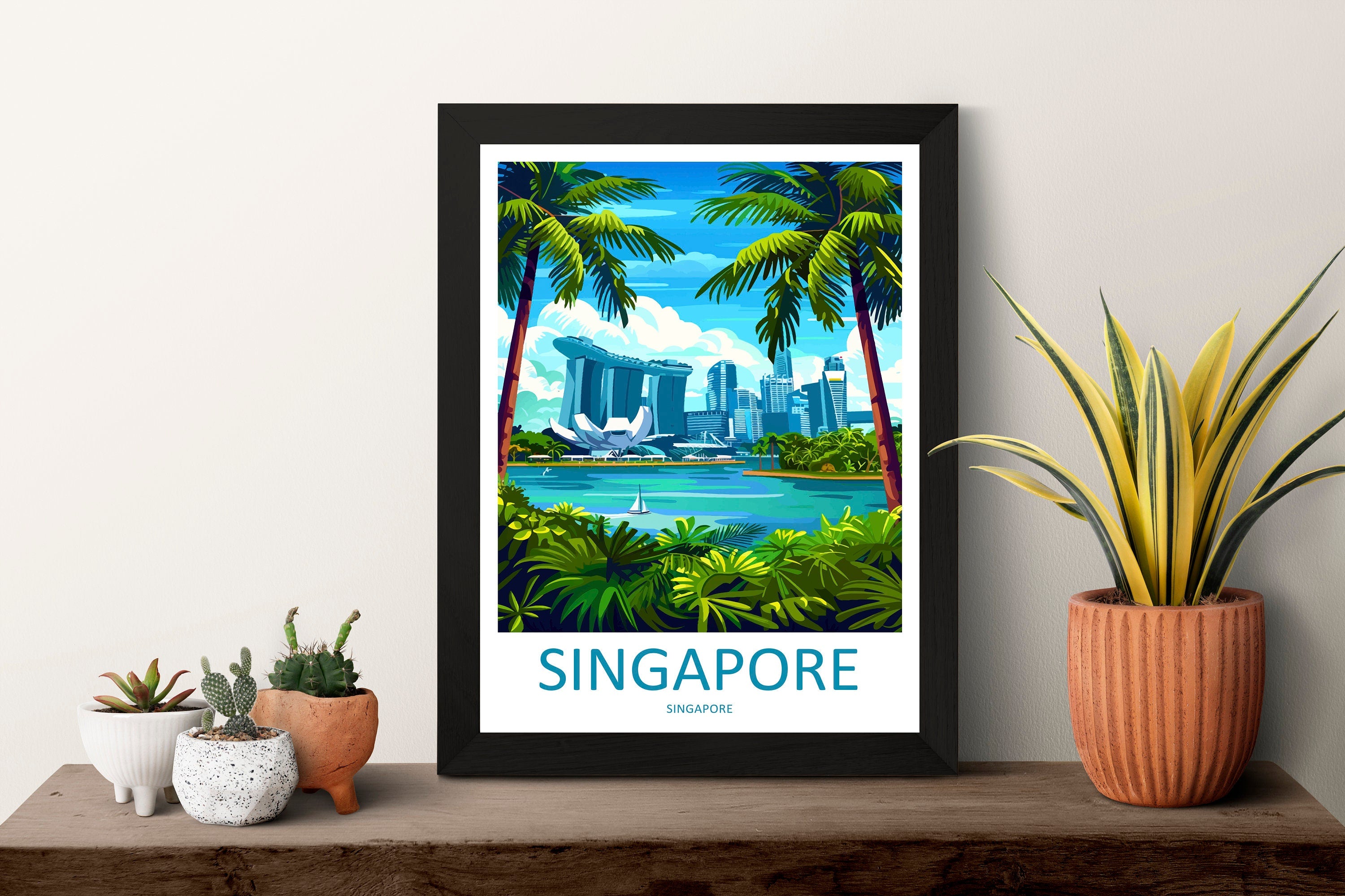 Singapore Travel Print Wall Art Singapore Wall Hanging Home Decoration Singapore Gift Art Lovers Wall Art Singapore