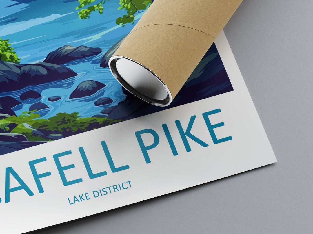 Scafell Pike Travel Print Wall Art Scafell Pike Wall Hanging Home Décor Scafell Pike Gift Art Lovers England Art Lover Gift Scafell Pike