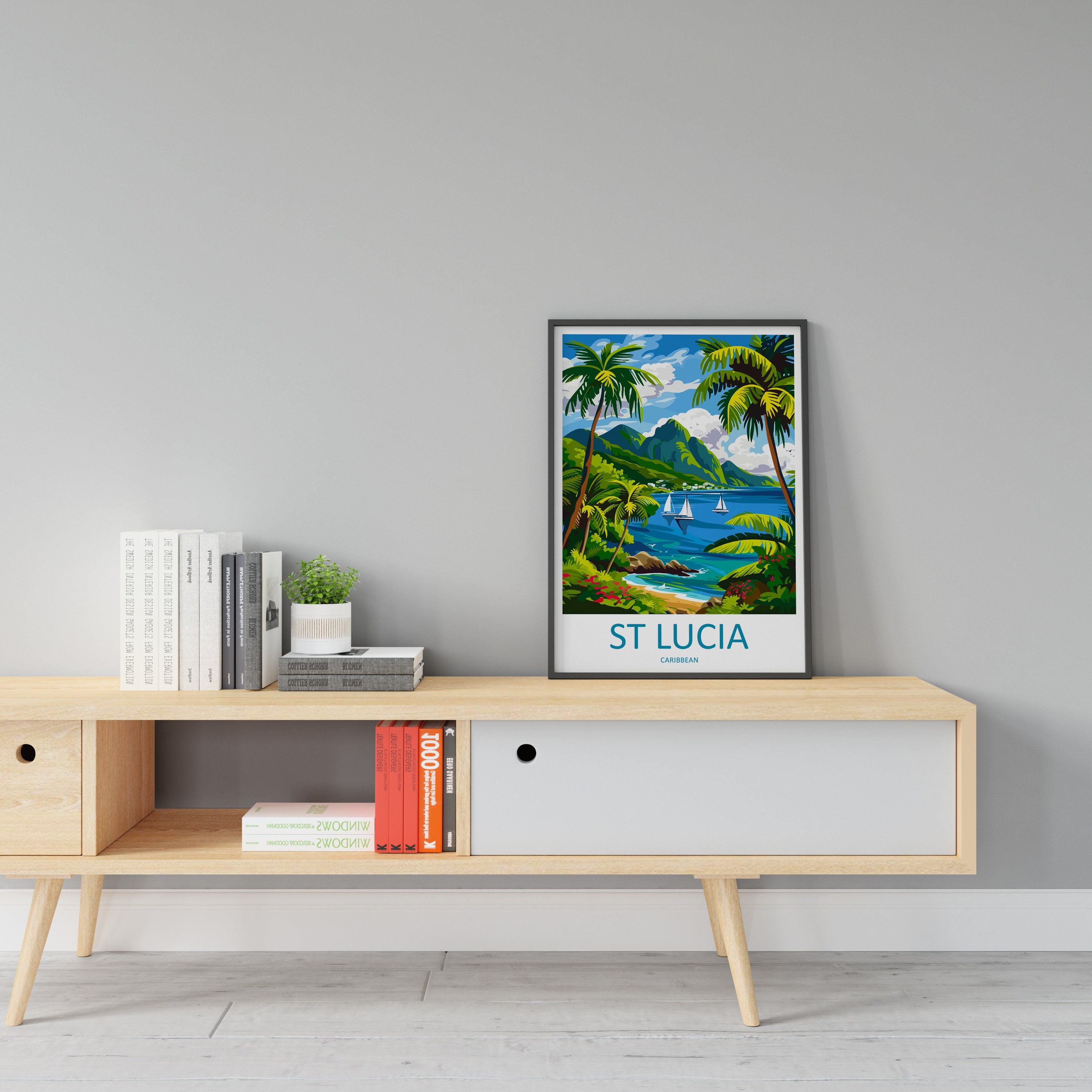 Saint Lucia Travel Print