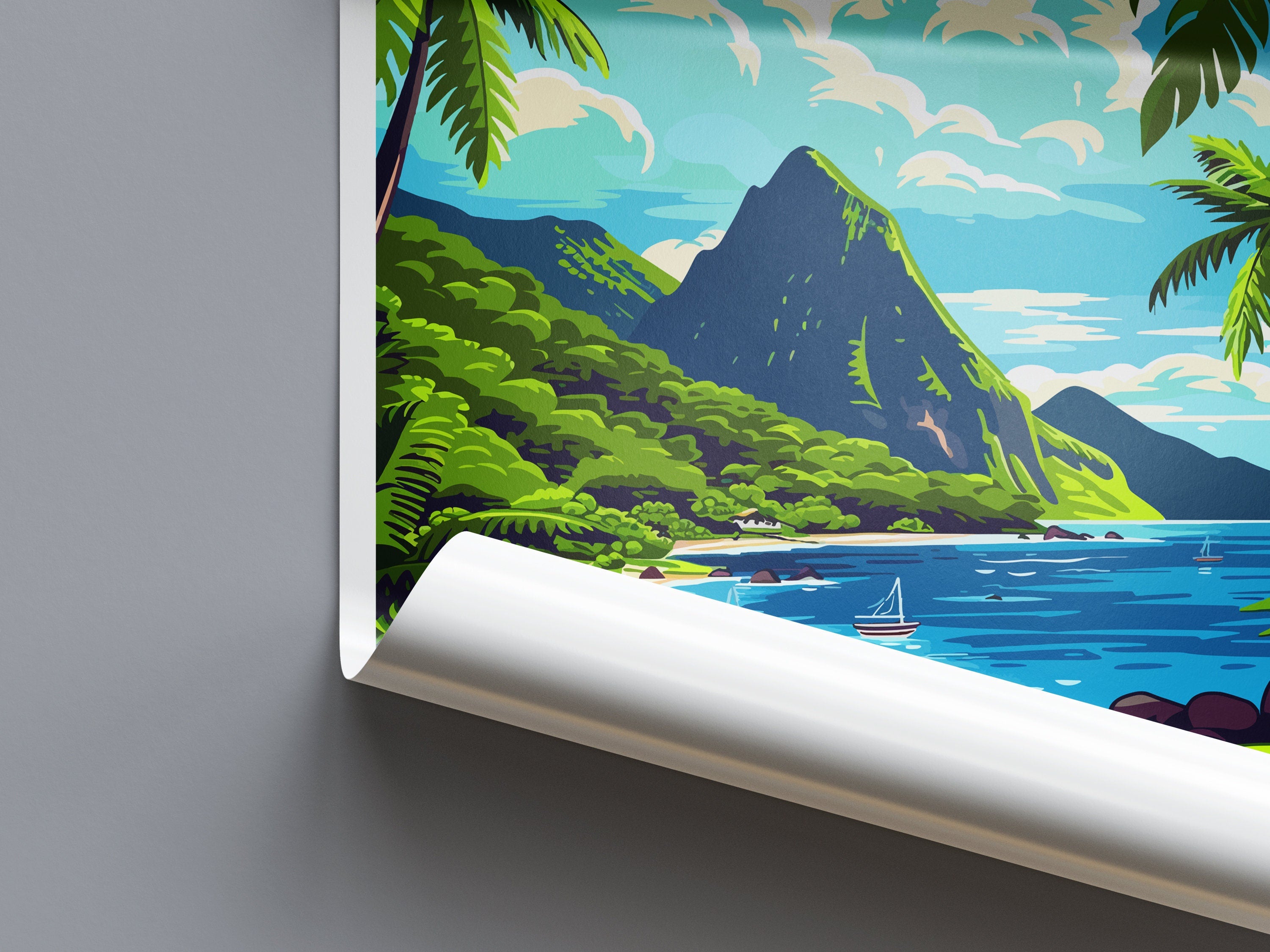 Saint Lucia Travel Print