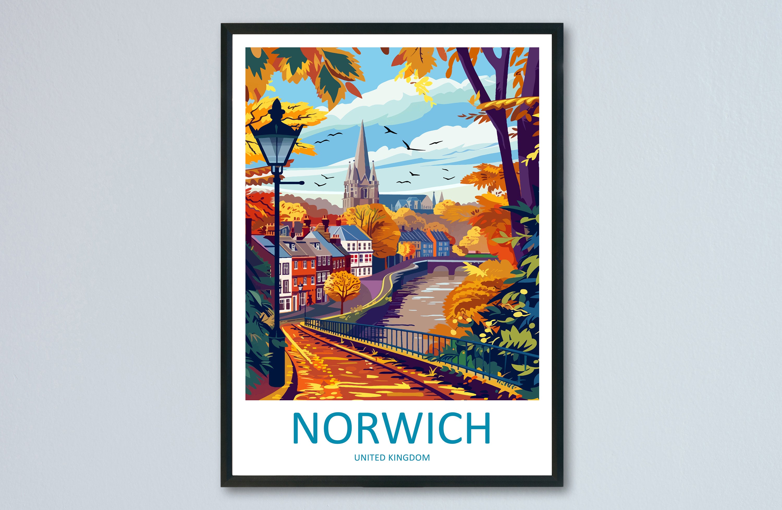 Norwich Travel Print