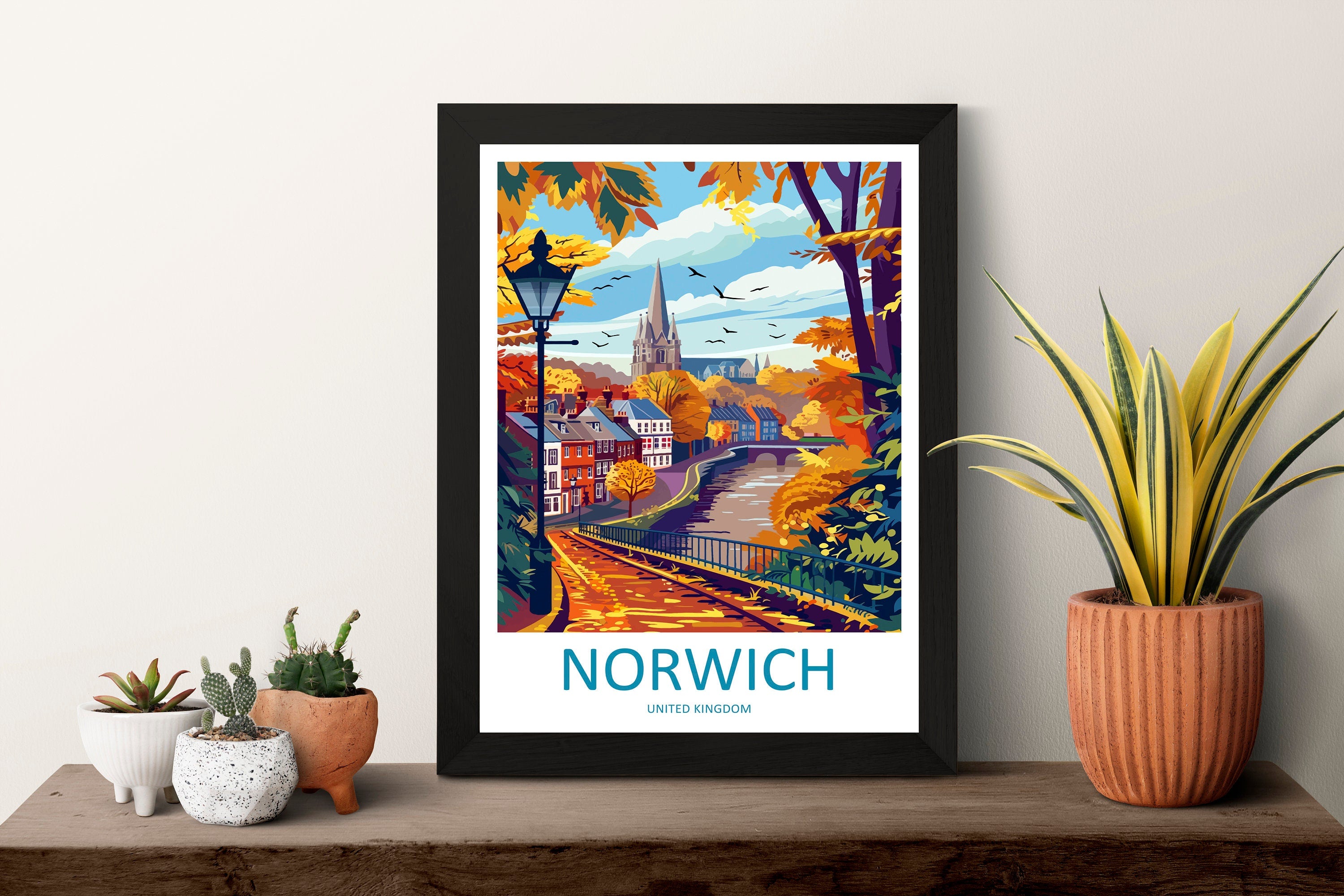 Norwich Travel Print