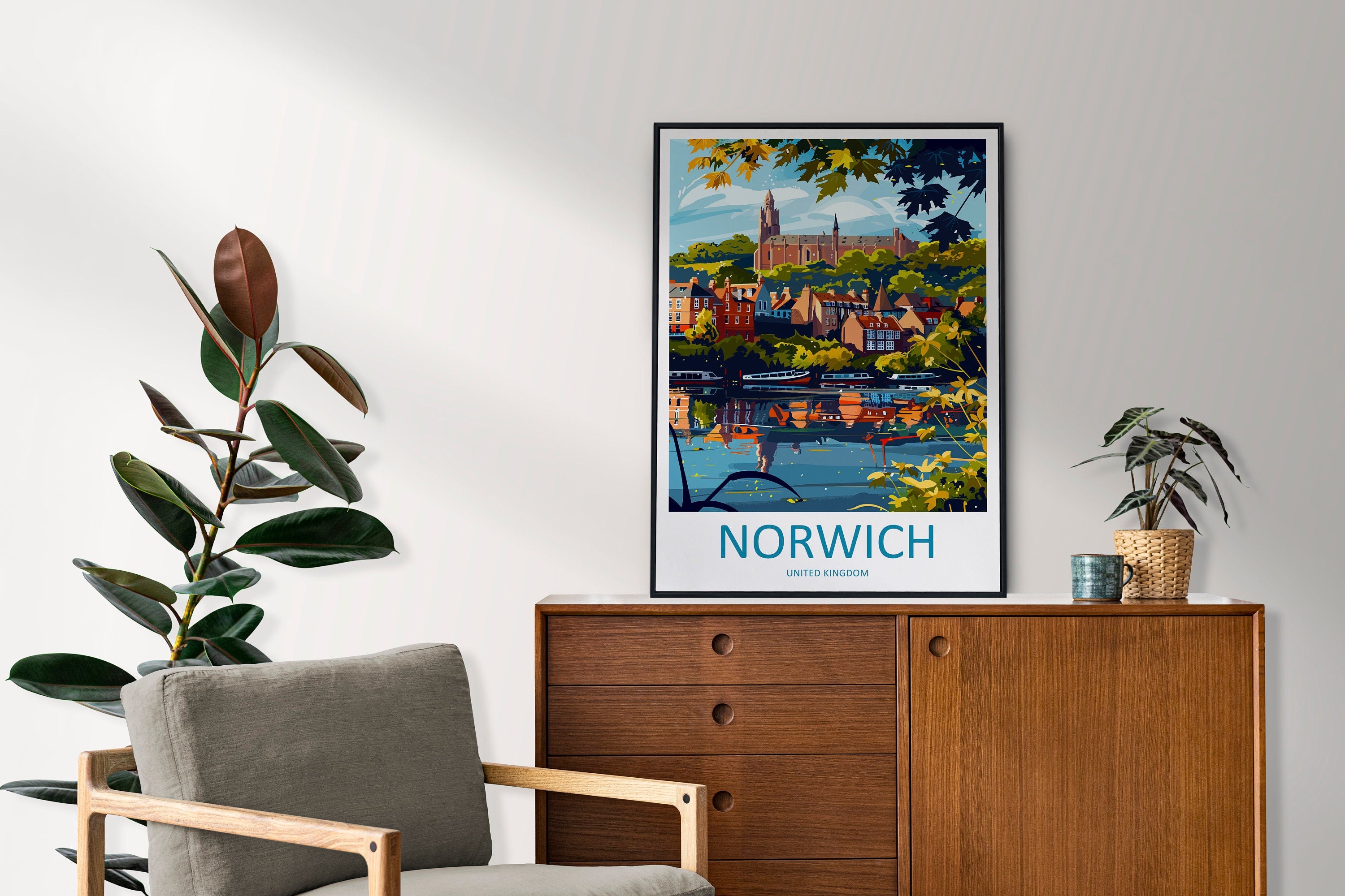 Norwich Travel Print